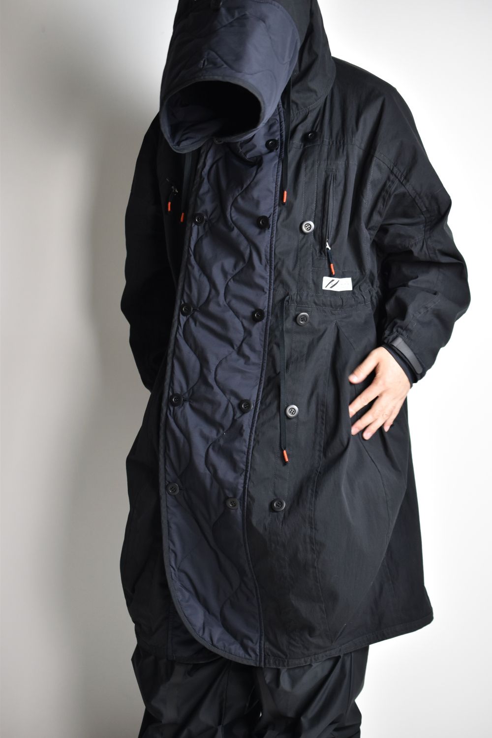 FLIGHT BALLOON WIDE LONG COAT c/#1 BLACK