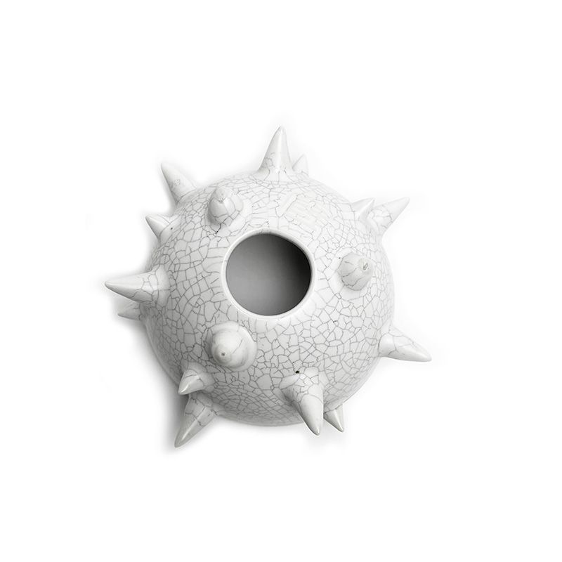 THORN STUDS POT(S)  "WHITE" -陶器鉢-