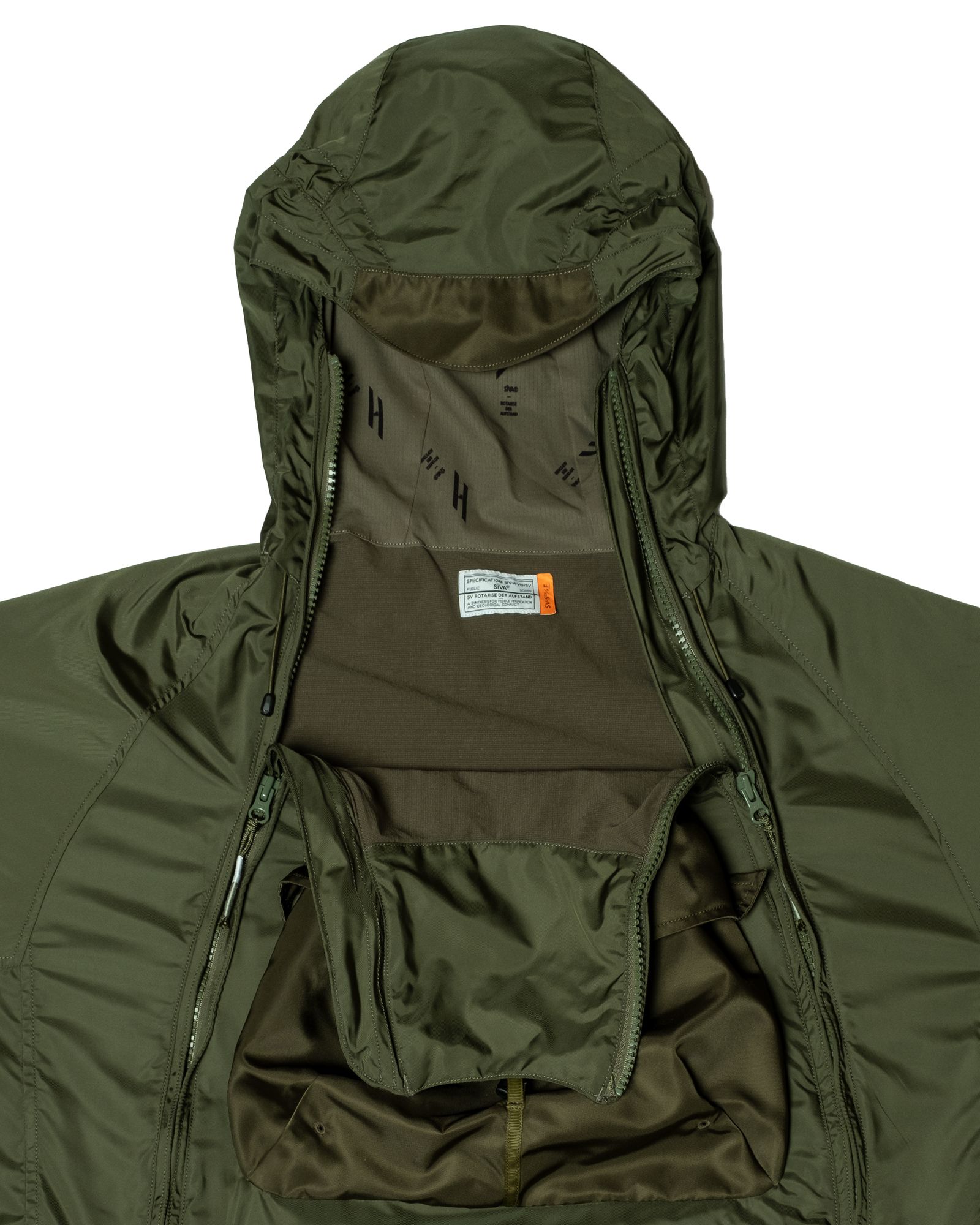 「予約商品」ALICE-PACKS W-ZIPPER WIDE HOODED JACKET / col: KHAKI