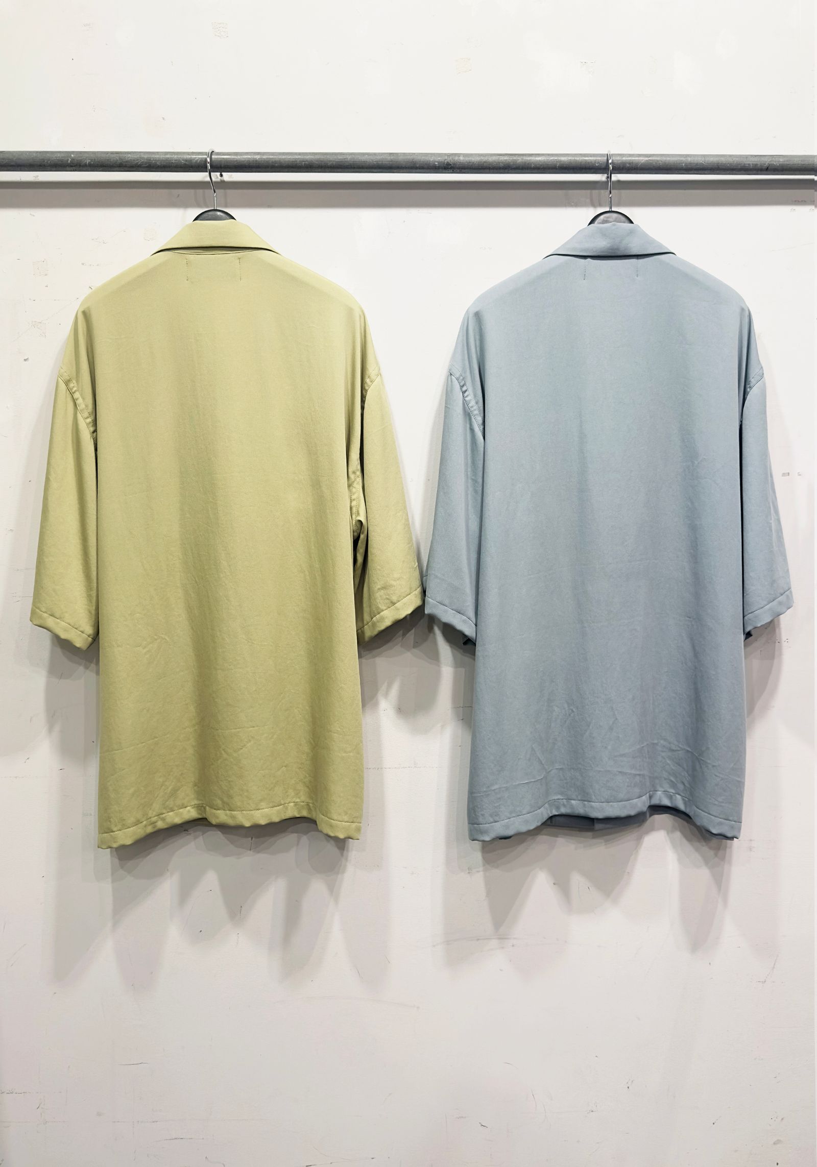 Azuma × ROTAR 鳥獣戯画 SUKA SHIRT / 刺繍オープンカラーシャツ (BLACK,  ICE GRAY, YELLOW)