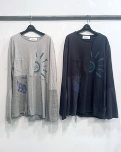 4 FAB REBUILED SHIRT L/S / 切り替えカットソー (BLACK,GRAY)