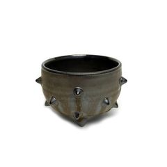 BOWL STUDS POT "GOLD" -陶器鉢-