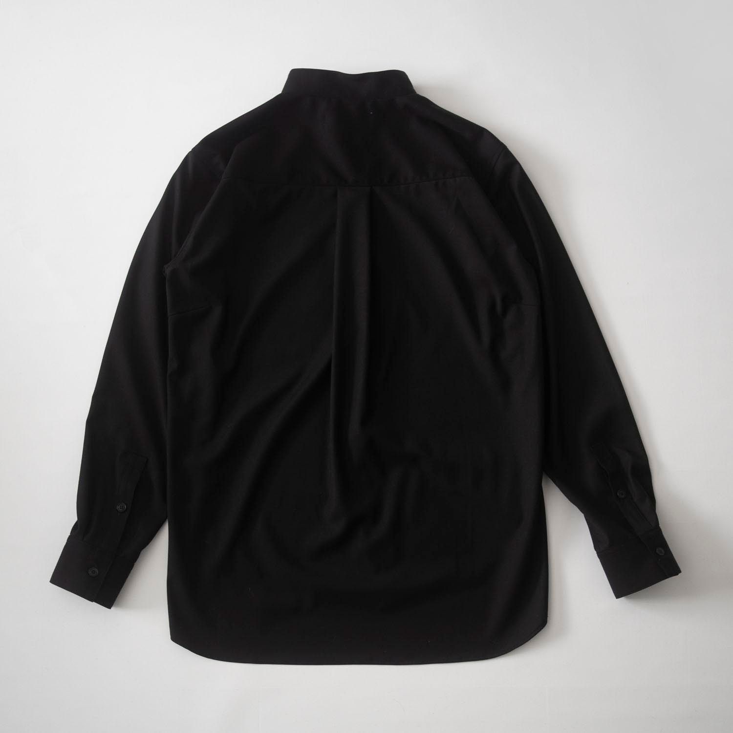 STAND COLLAR SHIRT (BLACK)