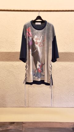 × 天明屋尚「荒」LACE UP S/S / ビッグTEE (BLACK,GREEN)