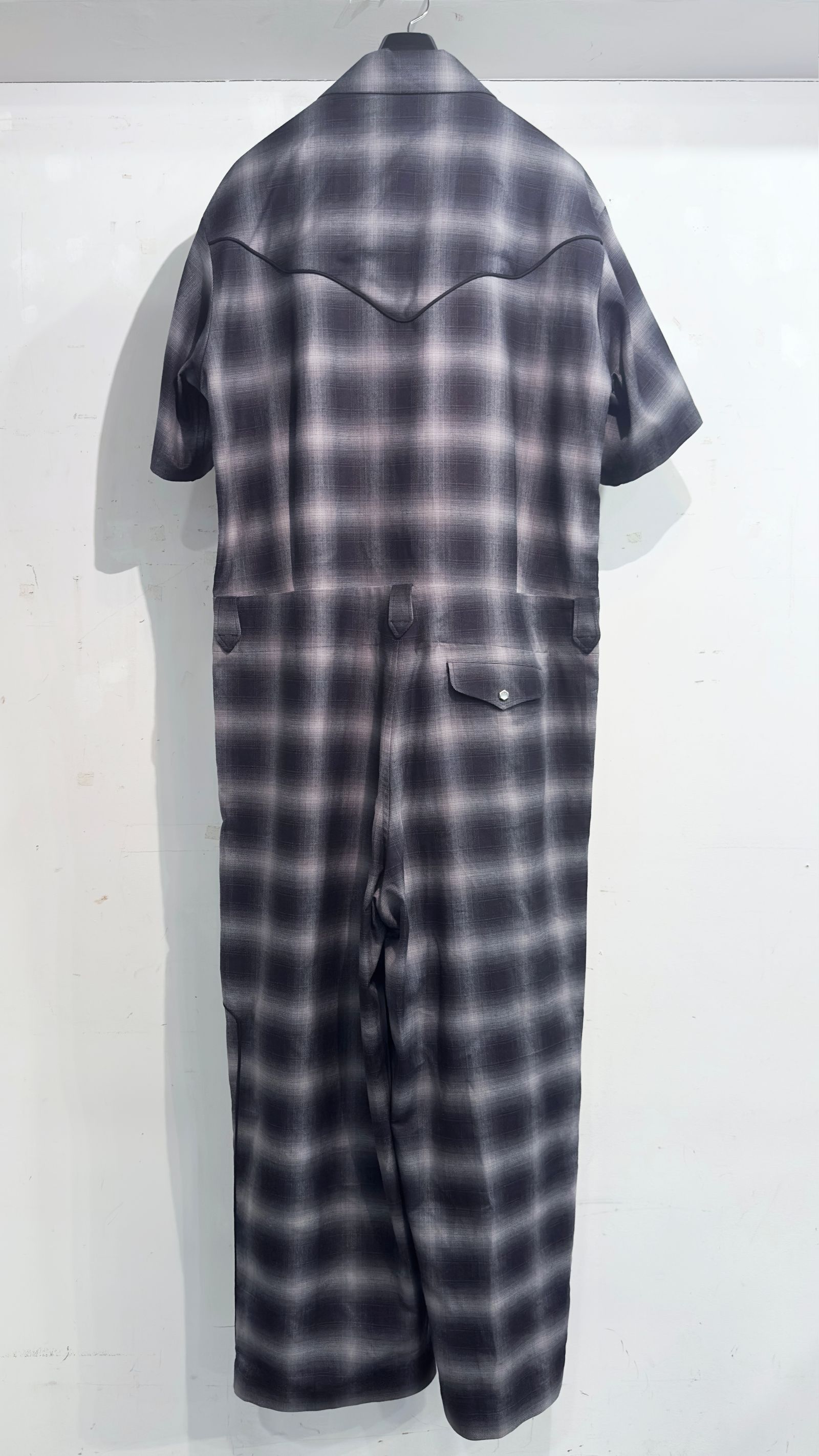 OMBRE WESTERN JUMP SUIT / チェックジャンプスーツ (INDIGO)