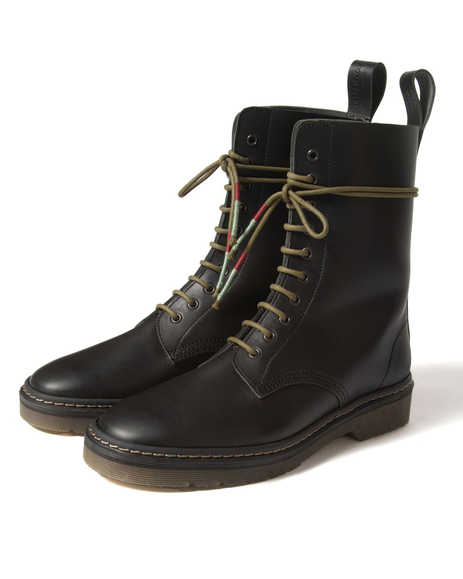 「予約商品」10EYELET ROUND TOE ZIP-UP BOOTS / col: BLACK