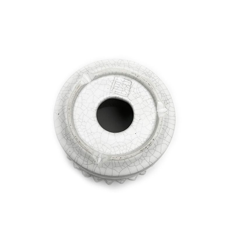 PYRAMID STUDS POT（L） "WHITE" -陶器鉢-