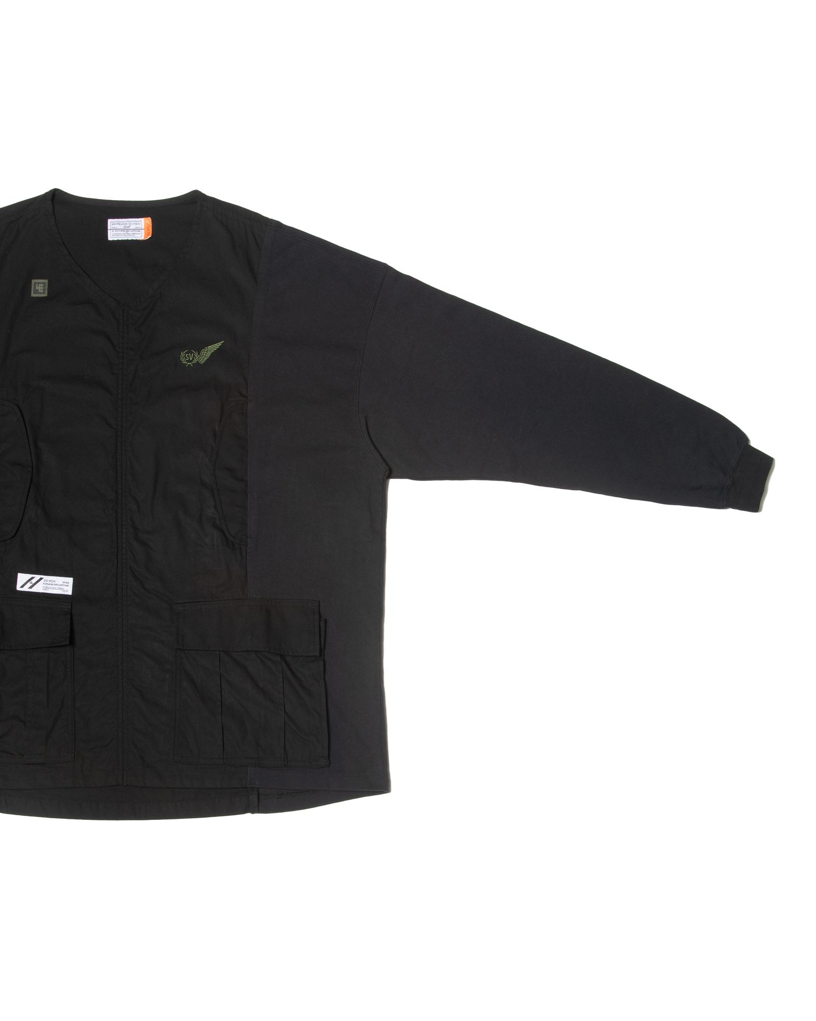 「予約商品」BDU POCKETS OVERSIZED L-SLEEVE / col: BLACK