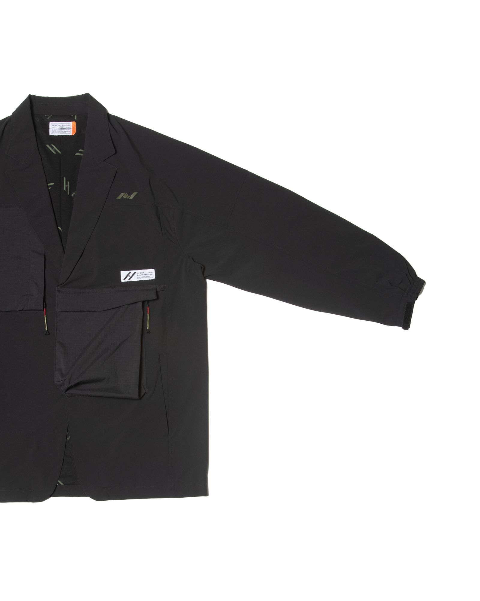 「予約商品」ADDITIONAL MULTI-PKT WIDE BLAZER / col: BLACK