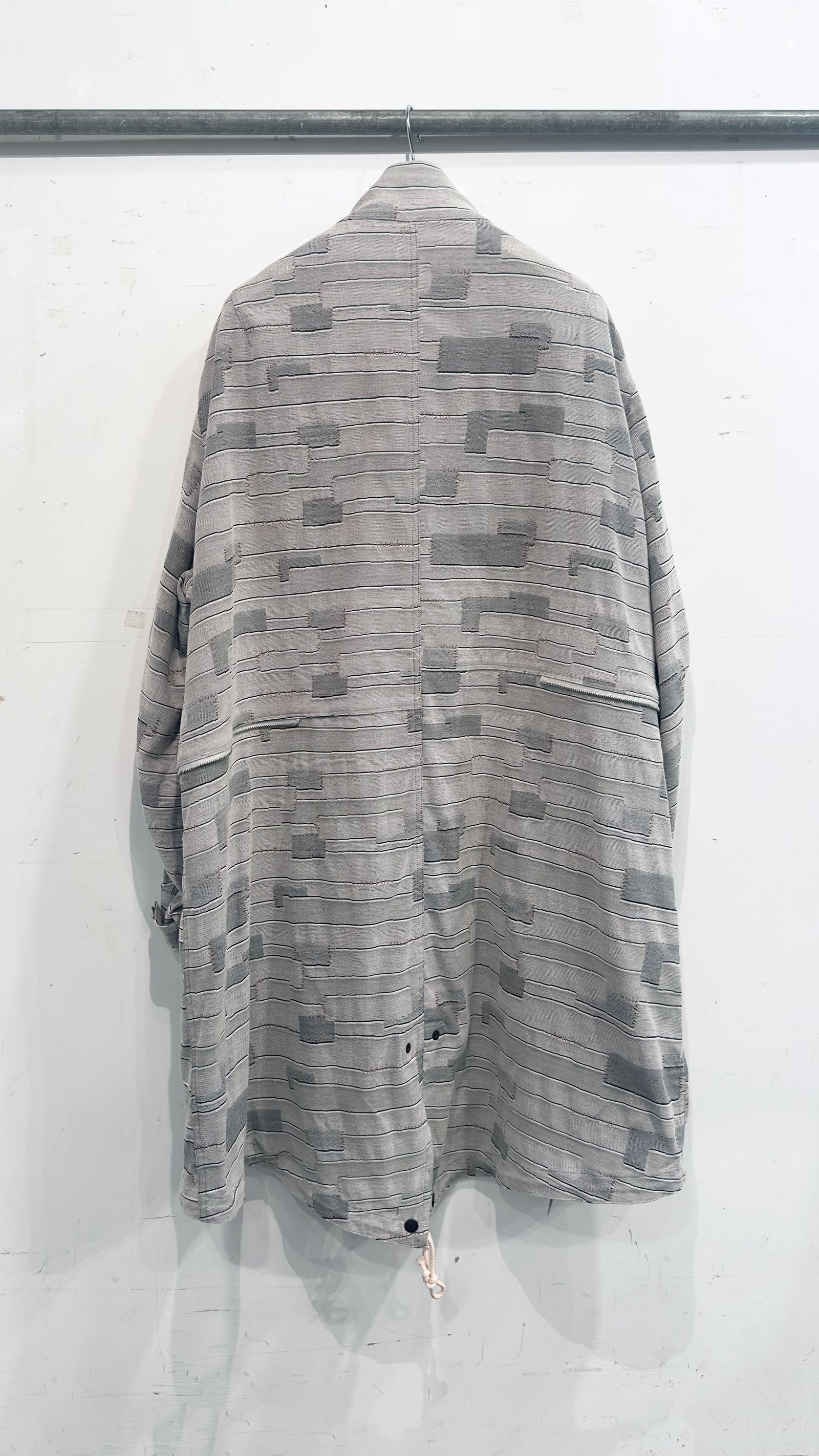 C/N CRUST JACQUARD MOD’S COAT / モッズコート (BLACK,LIGHT GREY)