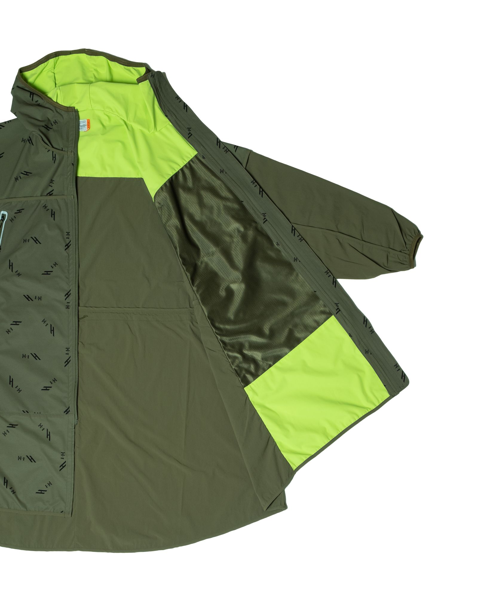 「予約商品」DOT-AIR PIPING OVERSIZED LONG HOODIE / col: KHAKI