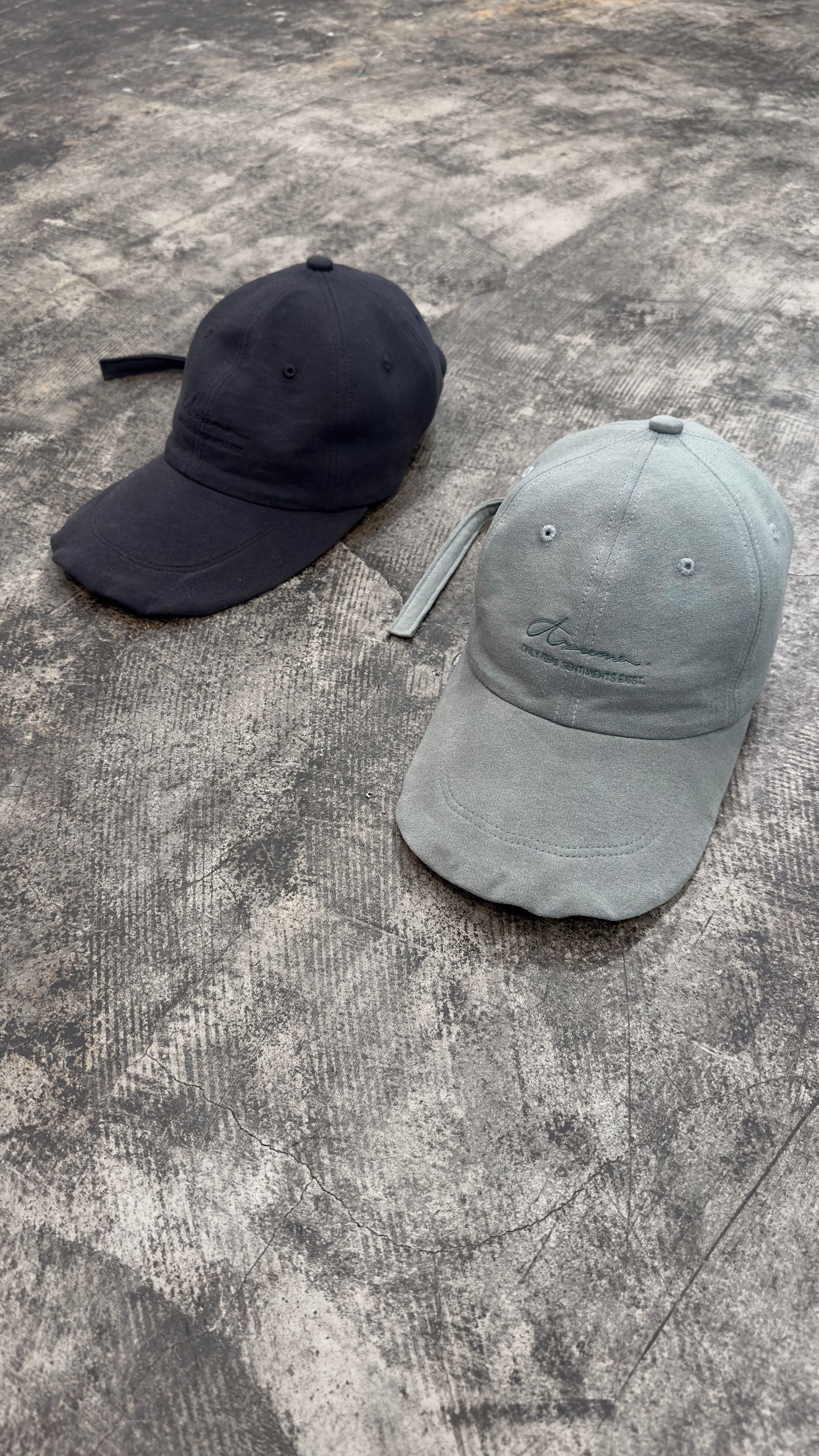 “YOREYORE” LOW CAP / キャップ (BLACK,KHAKI,LIGHT GREY)