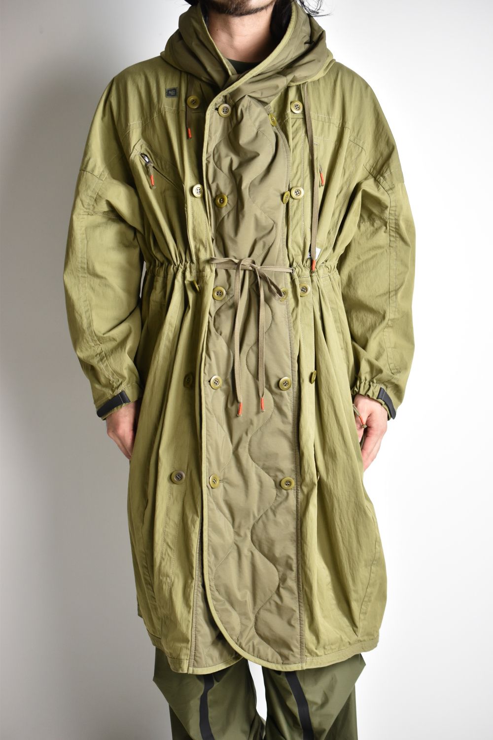 FLIGHT BALLOON WIDE LONG COAT c/#2 KHAKI