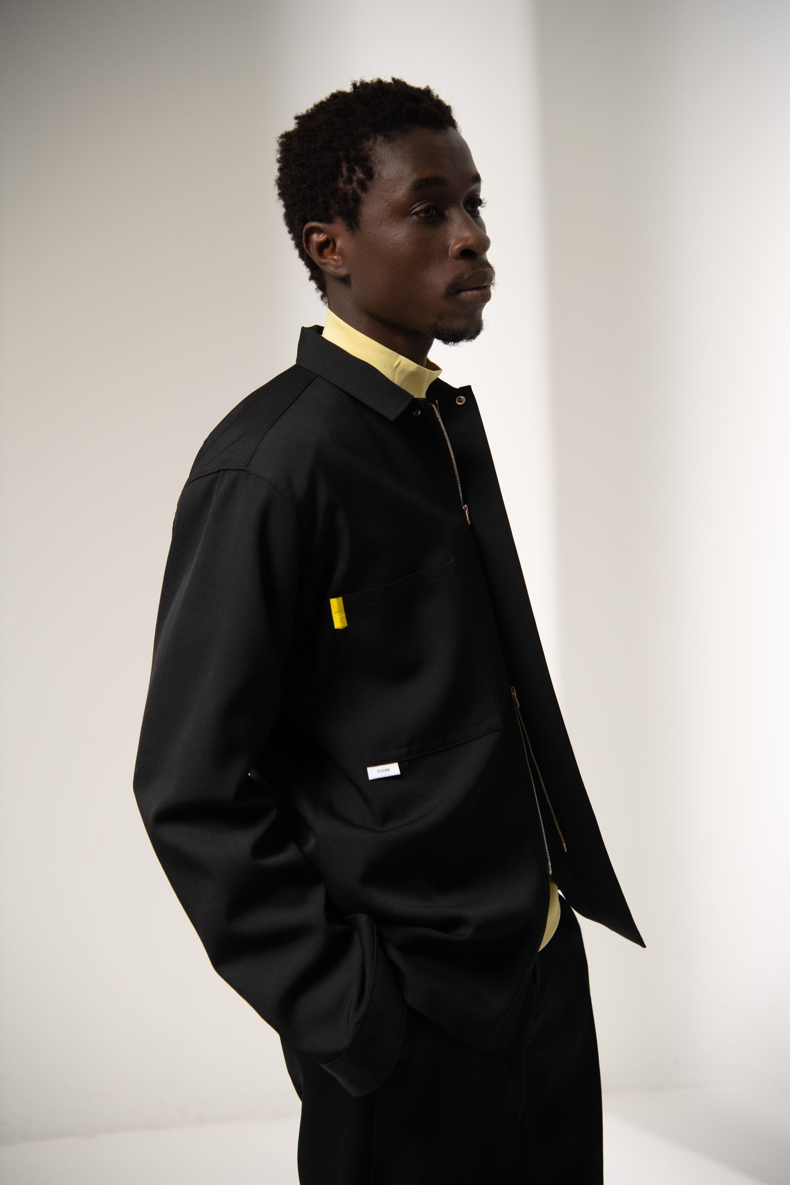 「予約商品」ZIP SHIRT (BLACK)