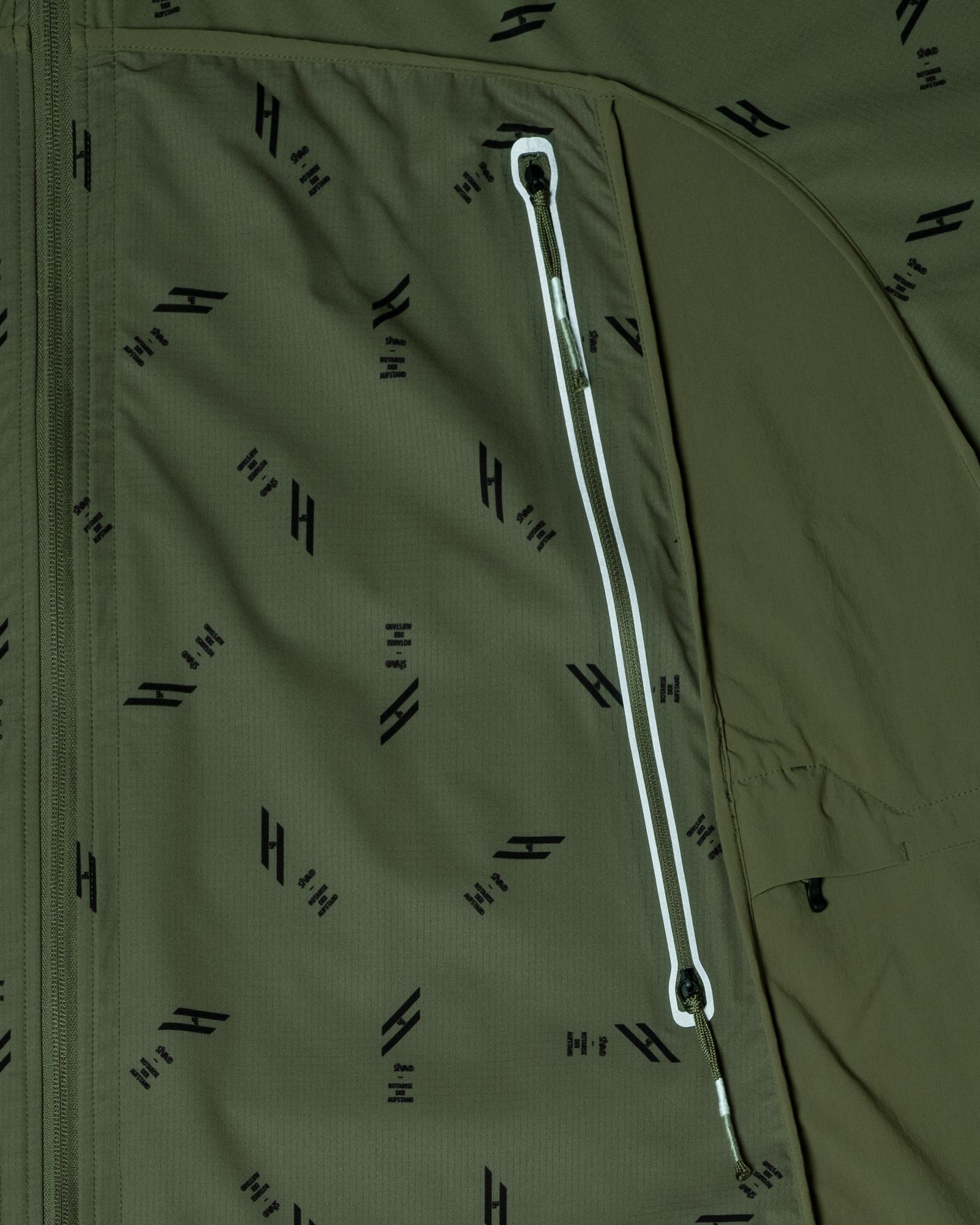 「予約商品」DOT-AIR PIPING OVERSIZED LONG HOODIE / col: KHAKI