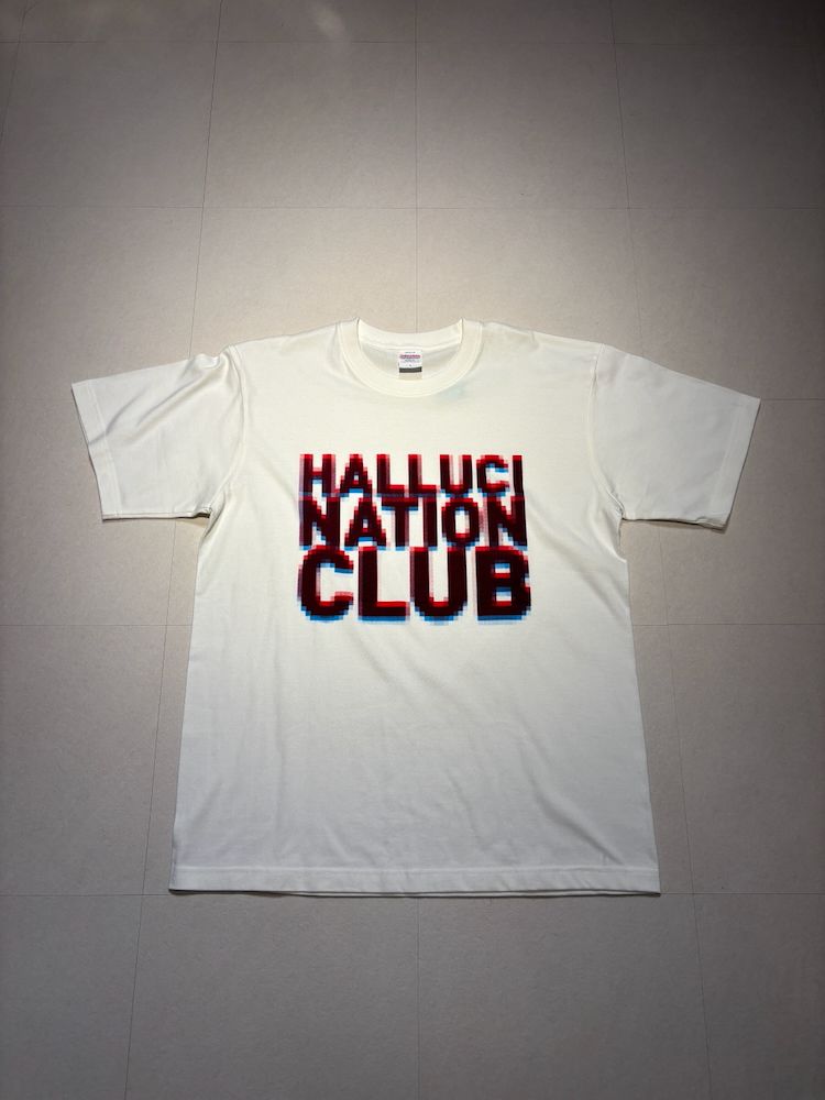 【受注生産】HALLUCINATION CLUB "フロントロゴ" T-SHIRTS  WHITE  (TENKI)
