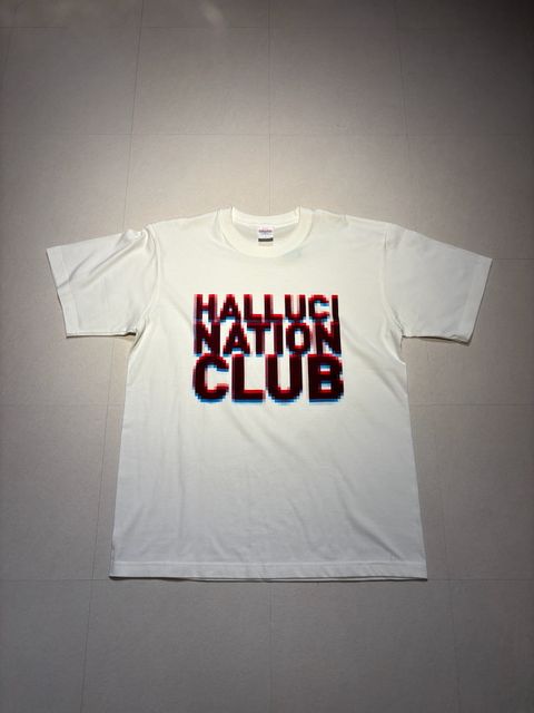【受注生産】HALLUCINATION CLUB "フロントロゴ" T-SHIRTS  WHITE  (TENKI)