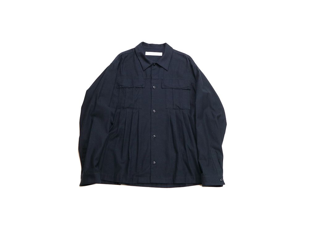 MOLESKIN PLEATS SHIRTS (BLACK)