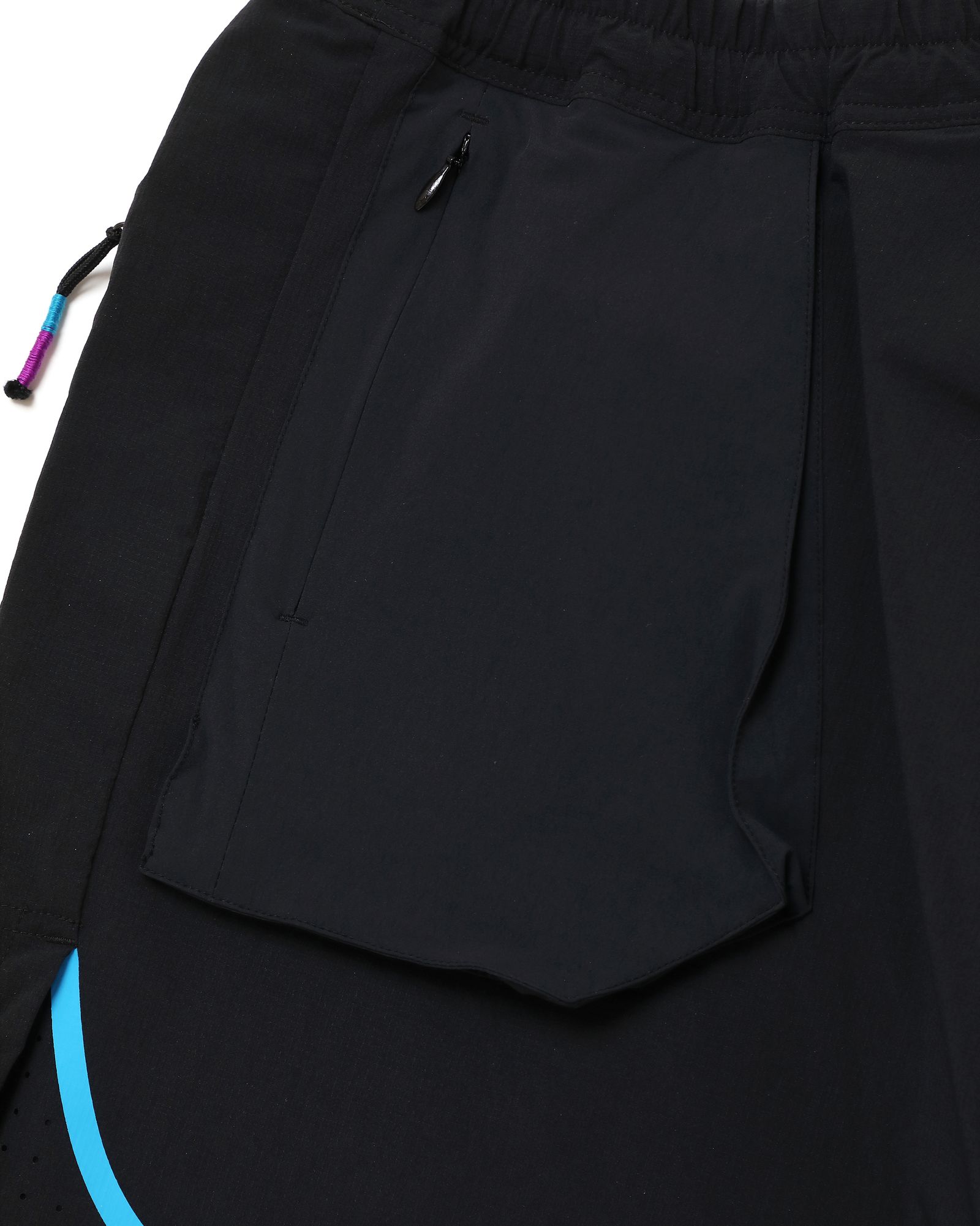 「予約商品」SEAM-LINE LAYERED SHORTS # c/BLACK