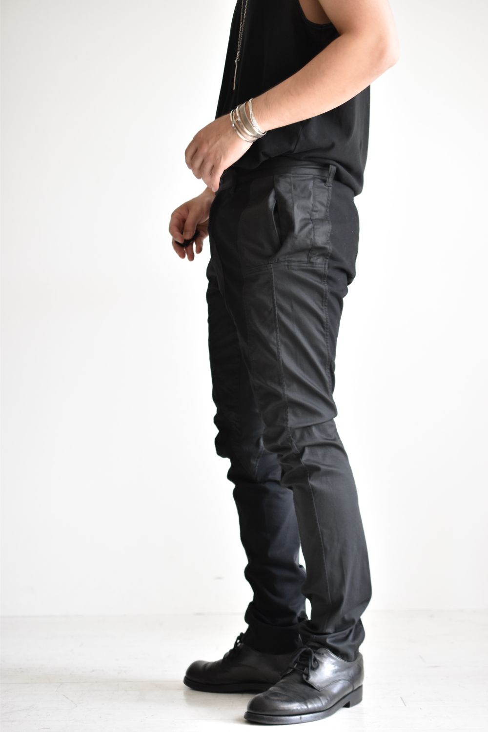 TIGHT FIT STRETCH TROUSERS c/#1 BLACK