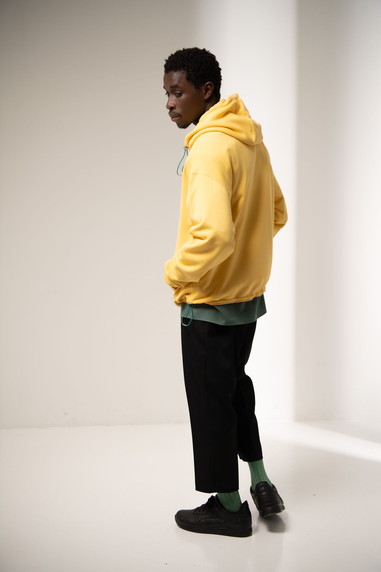 「予約商品」GRID MARKED T-SHIRT (YELLOW)