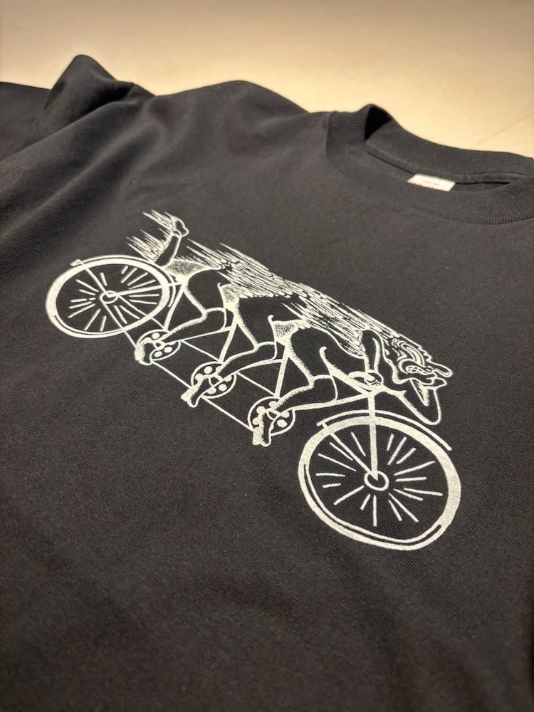 【受注生産】HALLUCINATION CLUB "自転車男" LONG SLEEVE BLACK (TENKI)