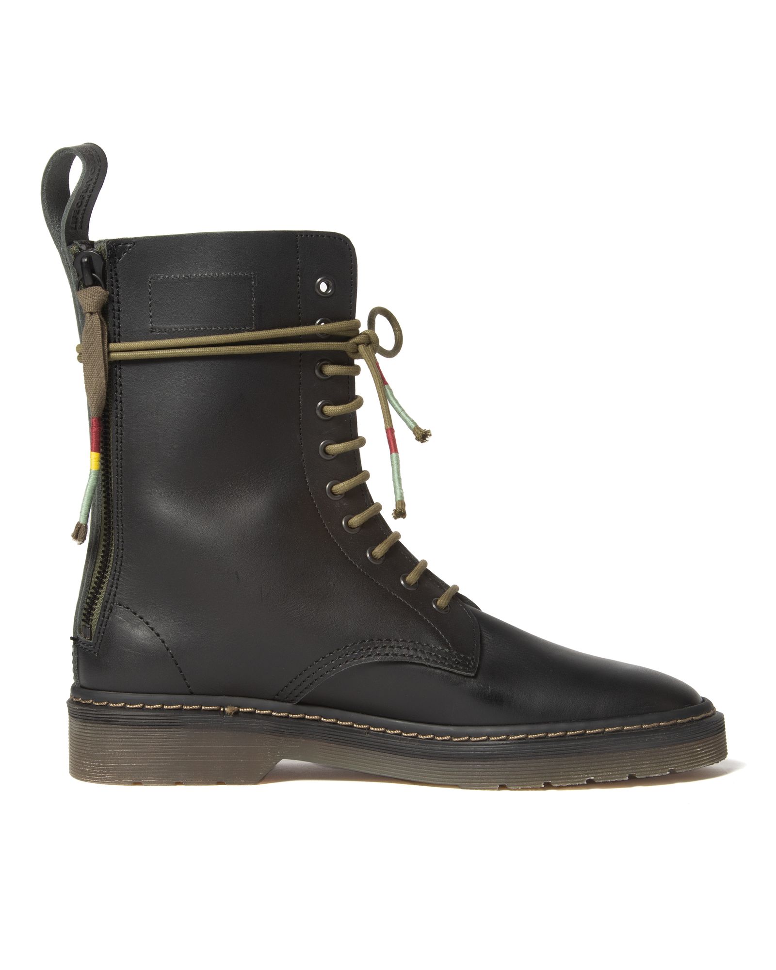 「予約商品」10EYELET ROUND TOE ZIP-UP BOOTS / col: BLACK