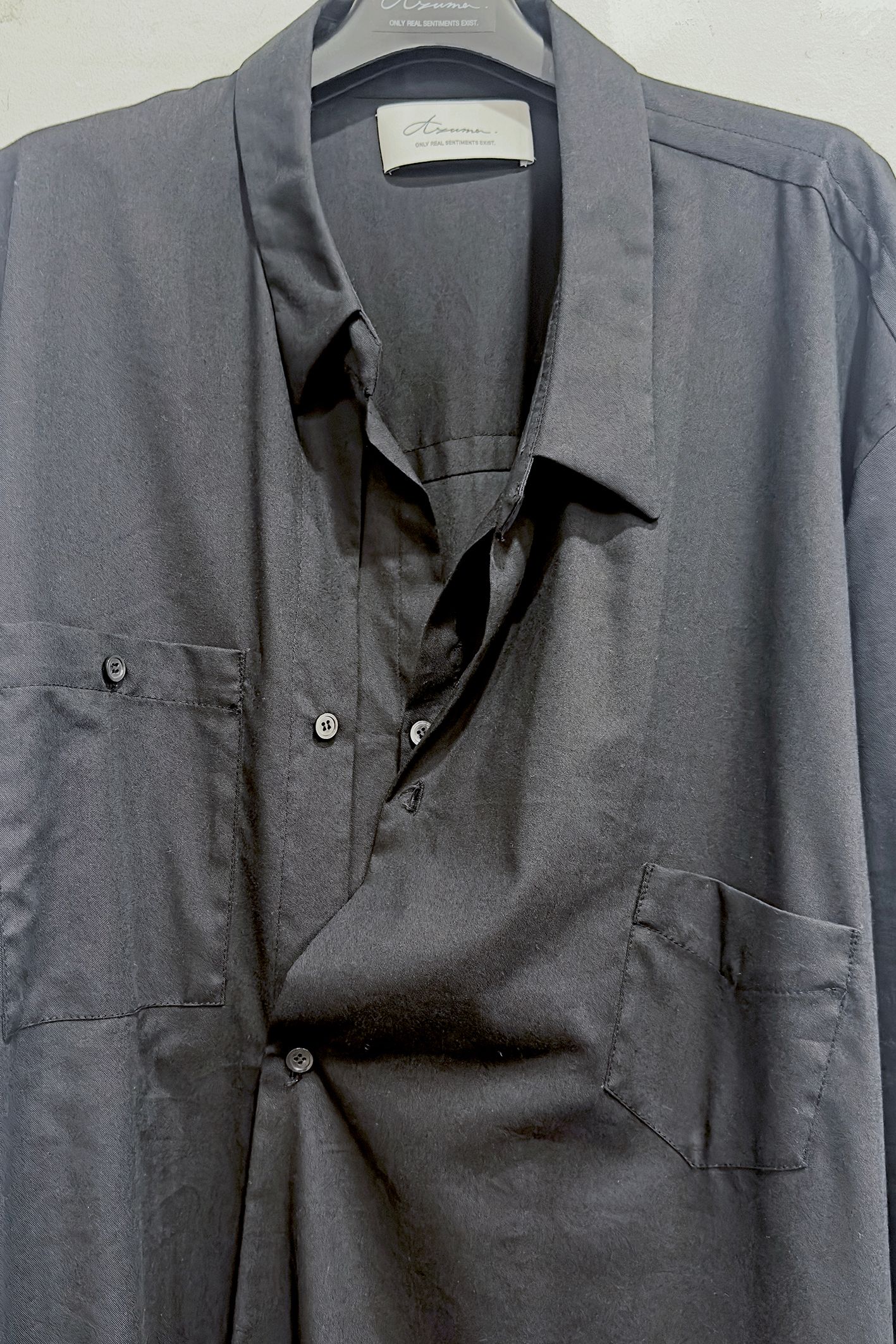 MOSHED LAYERED SHIRT / シャツ (BLACK, WHITE)