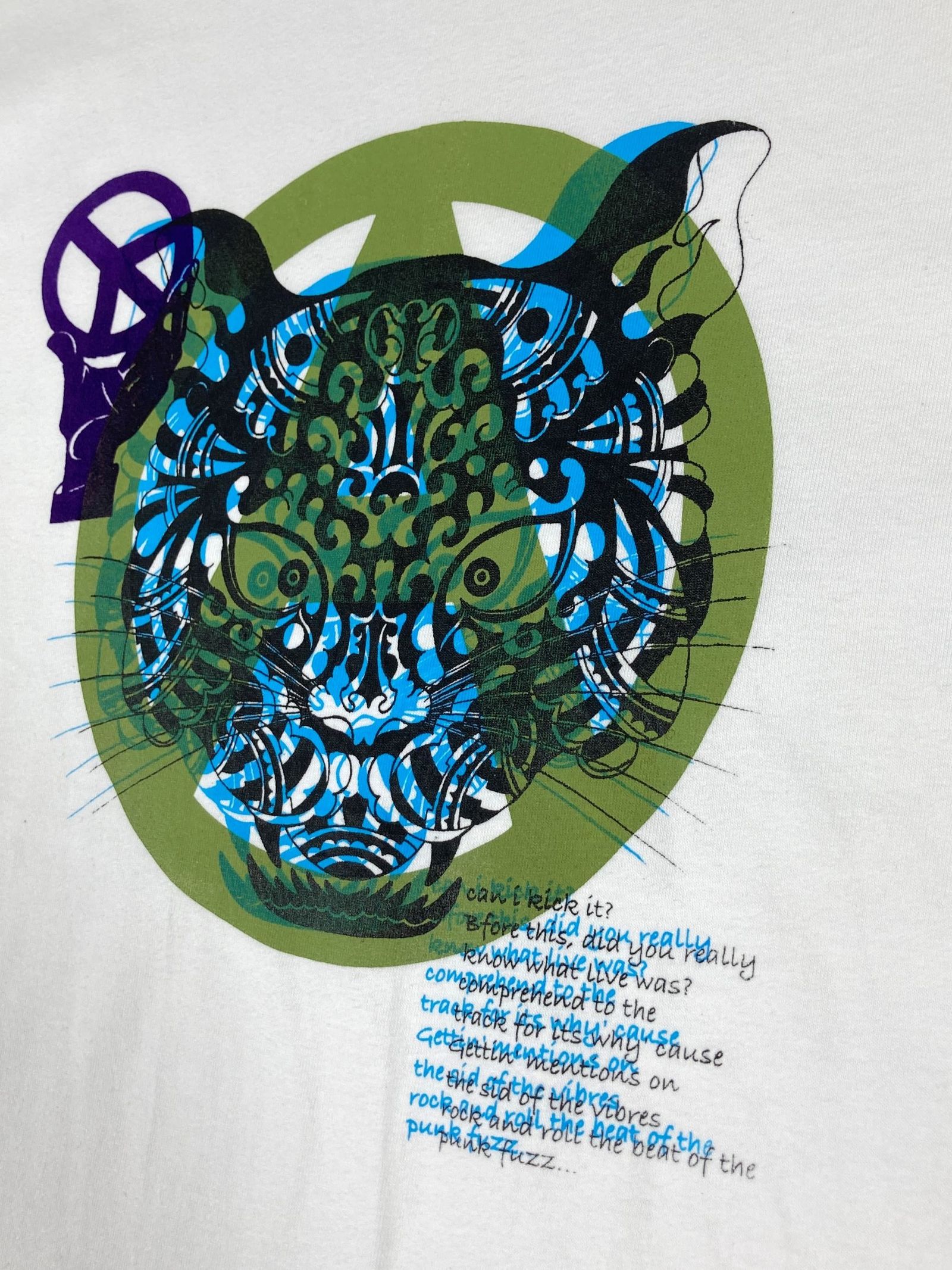 「予約商品」yamaneko anarchy symbol S/S T-shirt "white"
