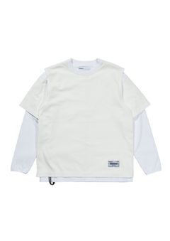 THE SWITCHING LAYERED L/S TEE / レイヤード ロングスリーブ Tシャツ（WHITE）