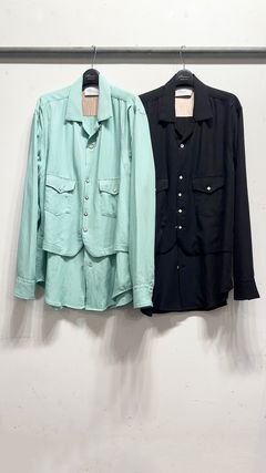JANIS’S LAYERED SHIRT / ベスト レイヤード シャツ (Black, Mintgreen, White)