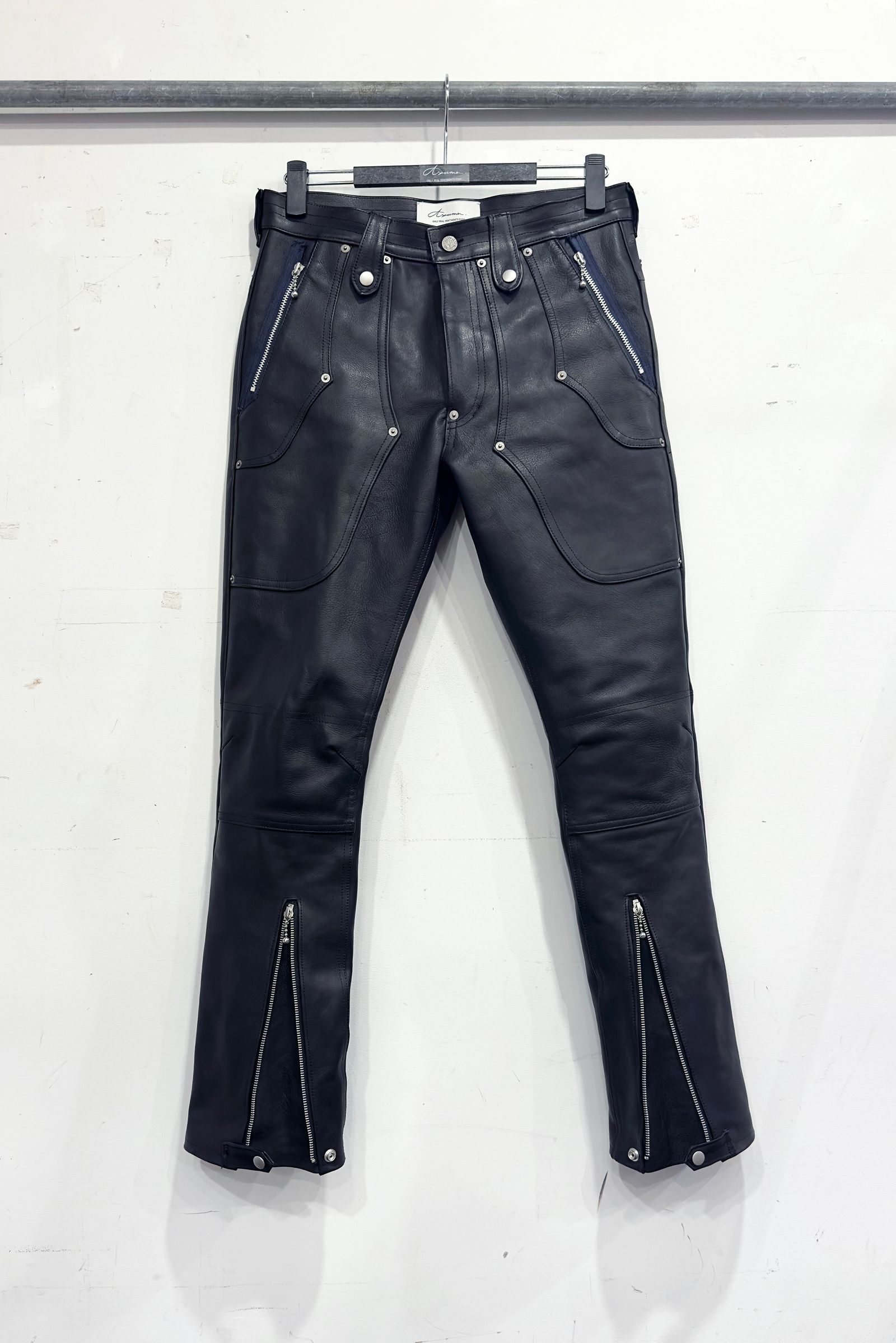 WESTERN BIKER PANTS / レザーパンツ (BLACK)