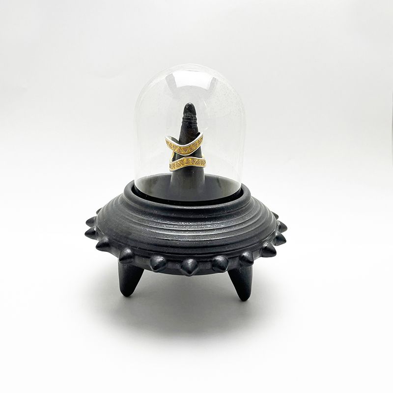 STUDS RING STAND (w/DOME) "BLACK" -陶器リングスタンド-