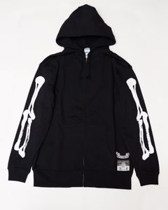 「blackmeans」×「丸岡 和吾」ボーンジップパーカー "BLACK"