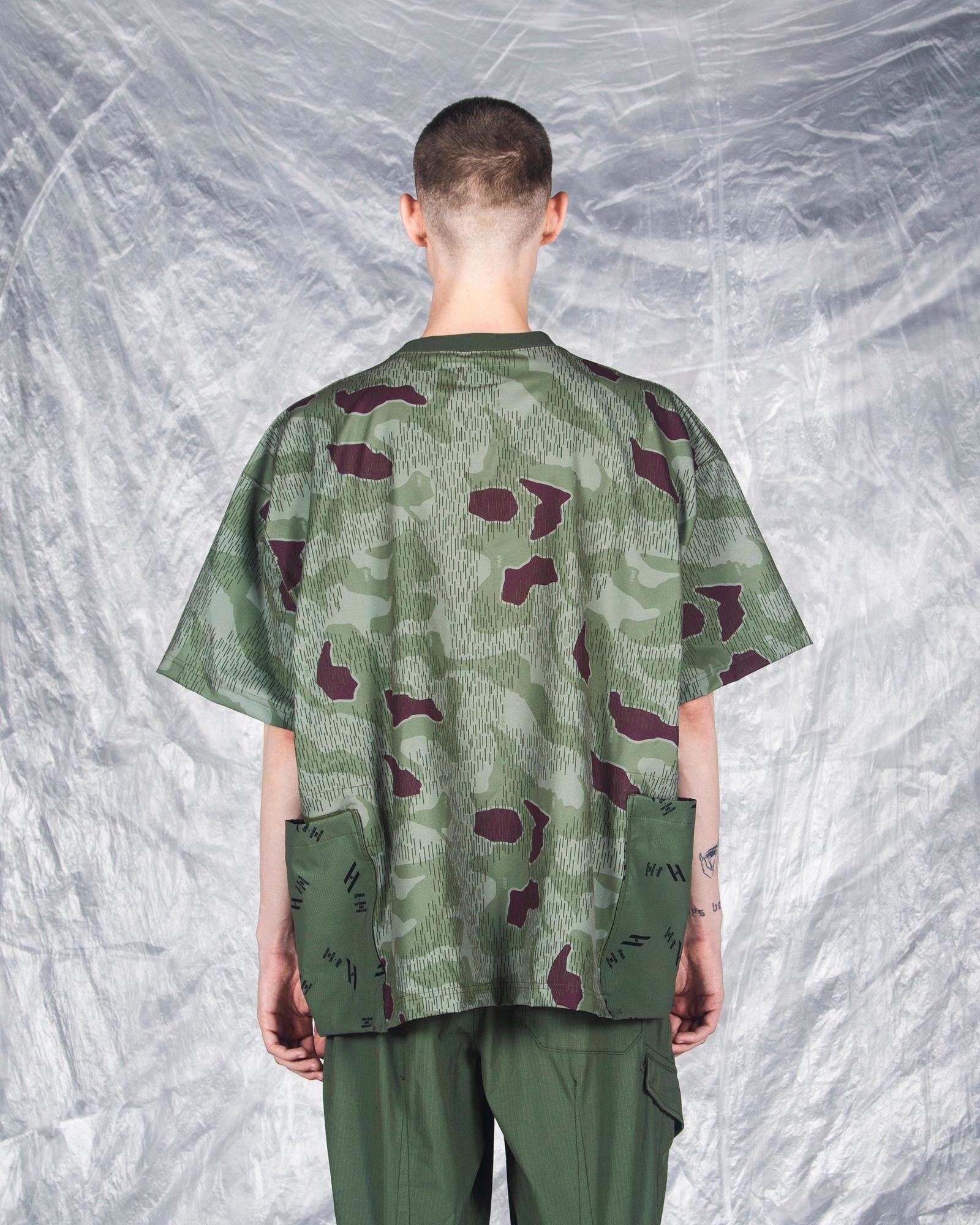 「予約商品」SPLINTER-CAMO MECHANIC STORAGE LOOSE-FIT TEE / col: KHAKI