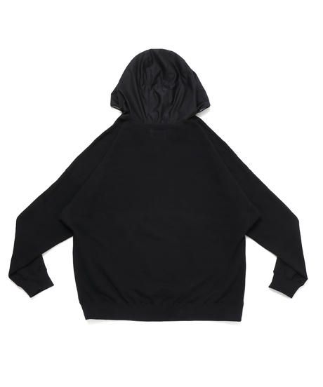 DRAW CODE HOODED PULL JERSEY c/#1 BLACK