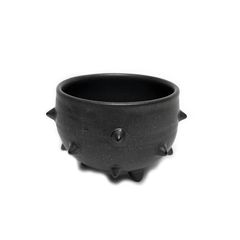 BOWL STUDS POT "BLACK" -陶器鉢-