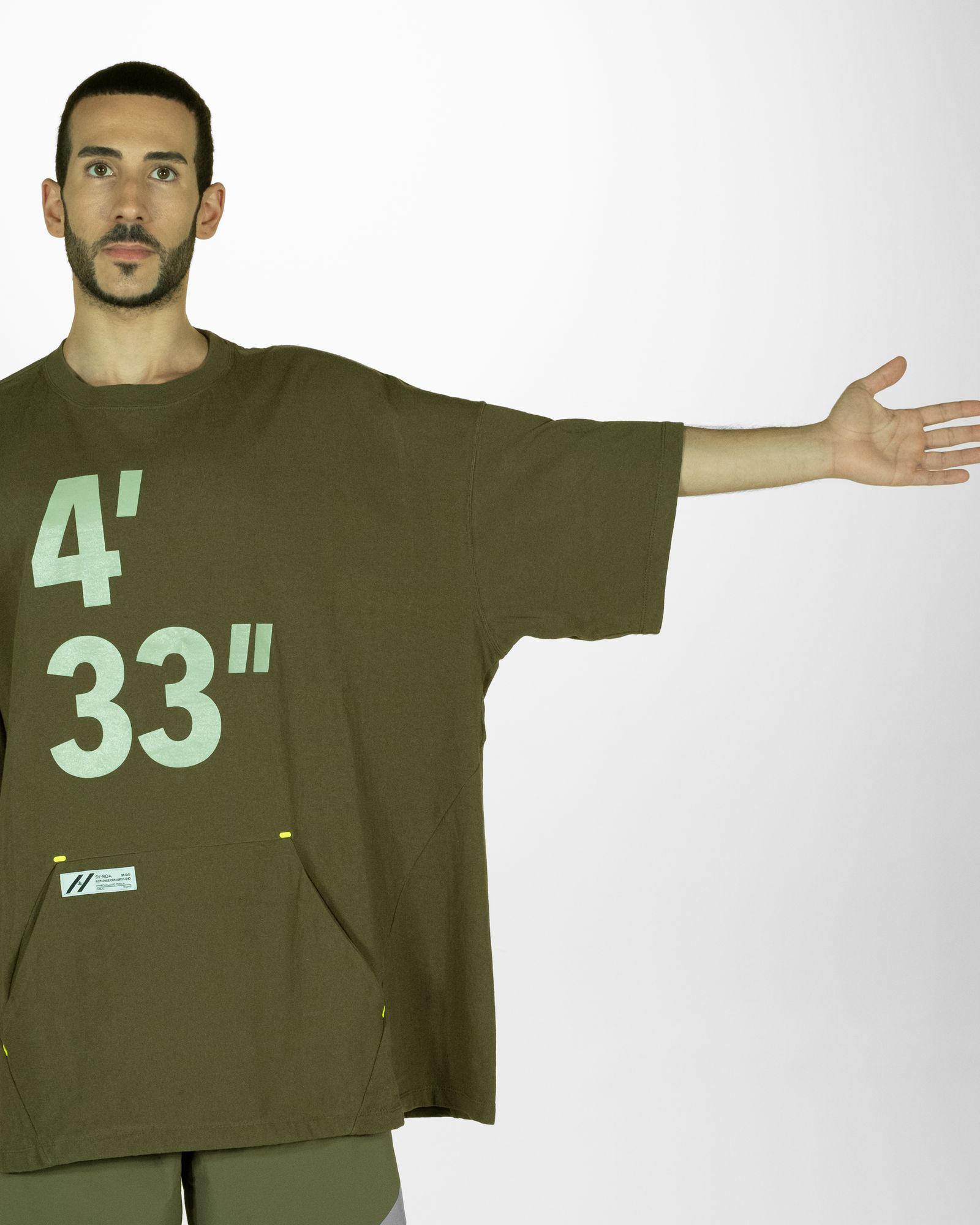 SÏVA - 「予約商品」KANGAROO-POCKET WIDE TEE / col: KHAKI | HAZE