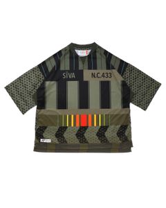 「予約商品」FOOTBALL WIDE SHIRTS # c/ KHAKI_stripe