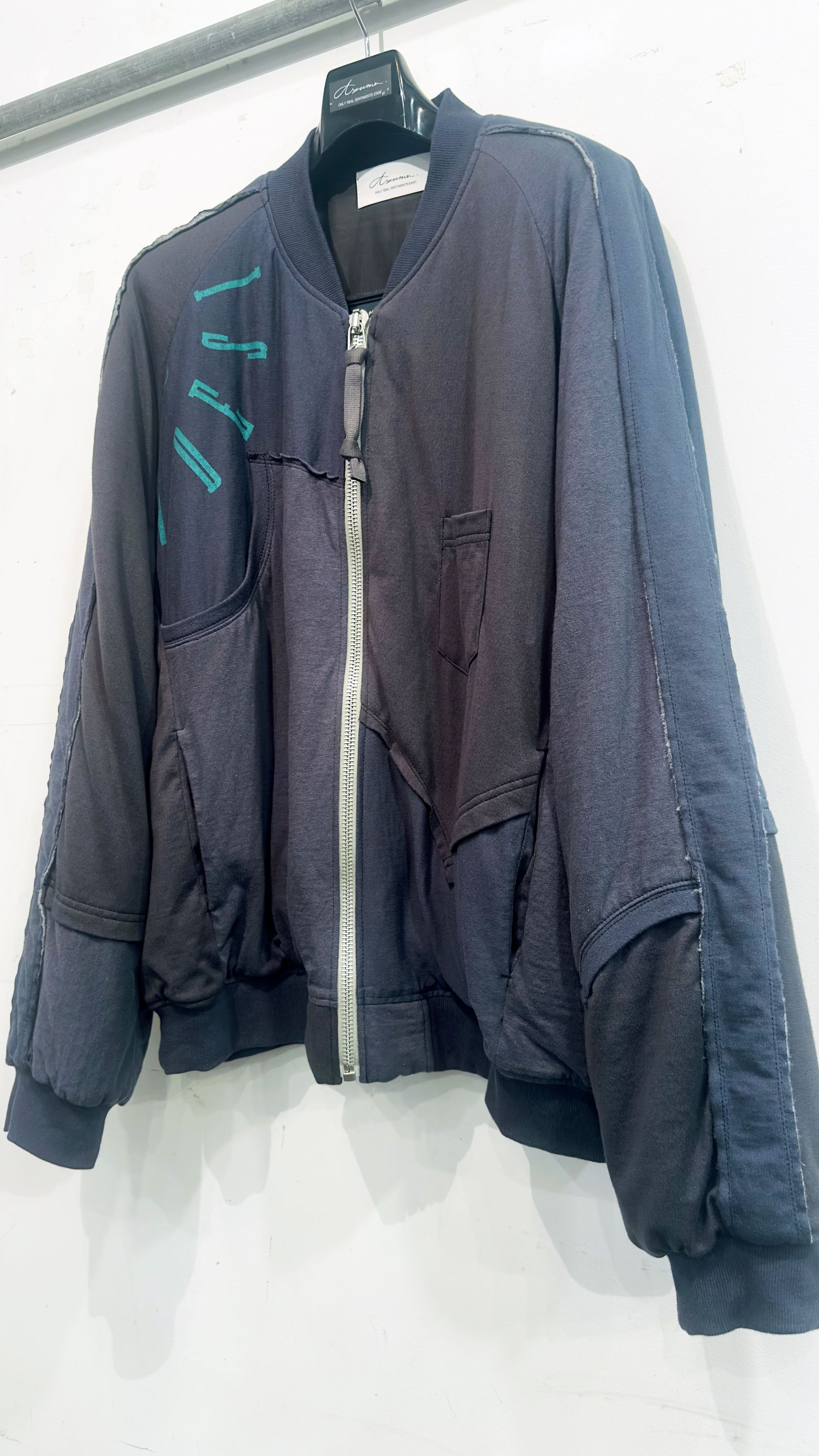 3 FAB REBUILED SUKA BLOUSON / 切り替えカットソー (BLACK,GRAY)