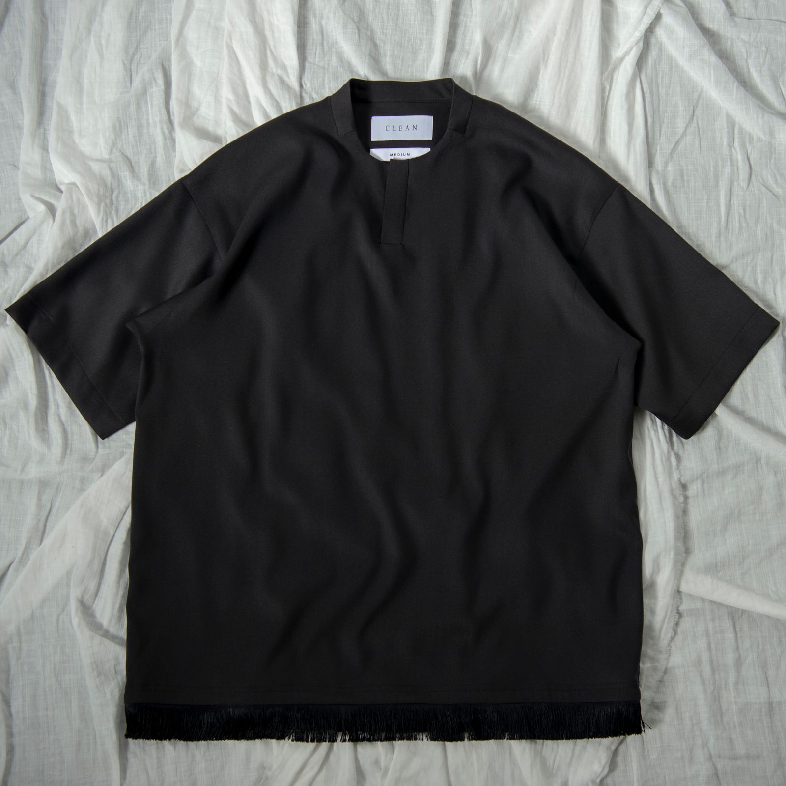 「予約商品」FRINGED PULLOVER SHIRT (BLACK)