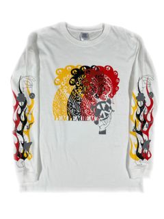 「予約商品」three peace symbol L/S T-shirt "white"