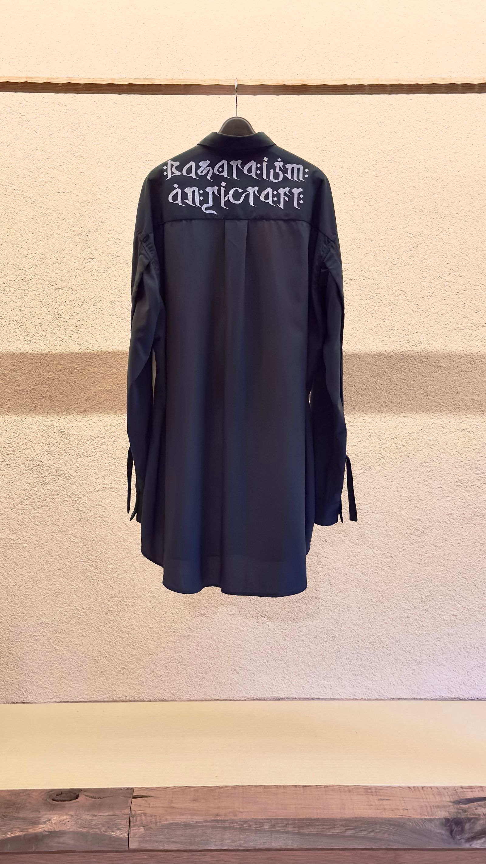 × 天明屋尚「荒」BIG SHIRT / シャツ (BLACK,GREEN)