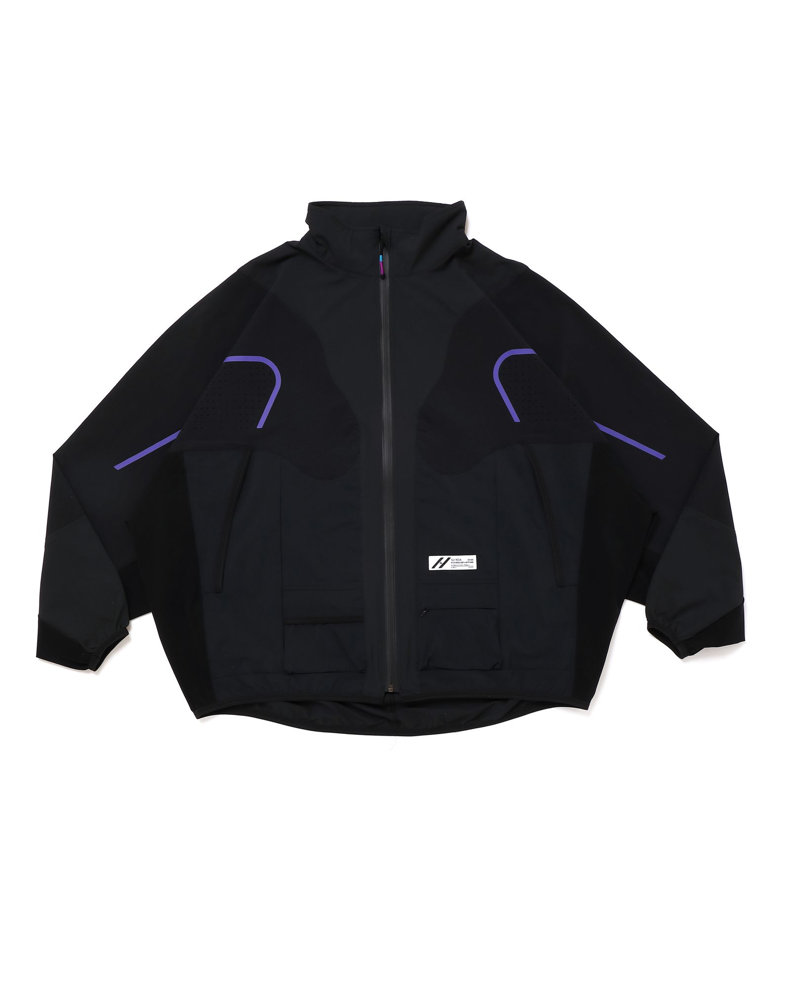 「予約商品」DOLMAN WIDE NYLON JACKET # c/BLACK
