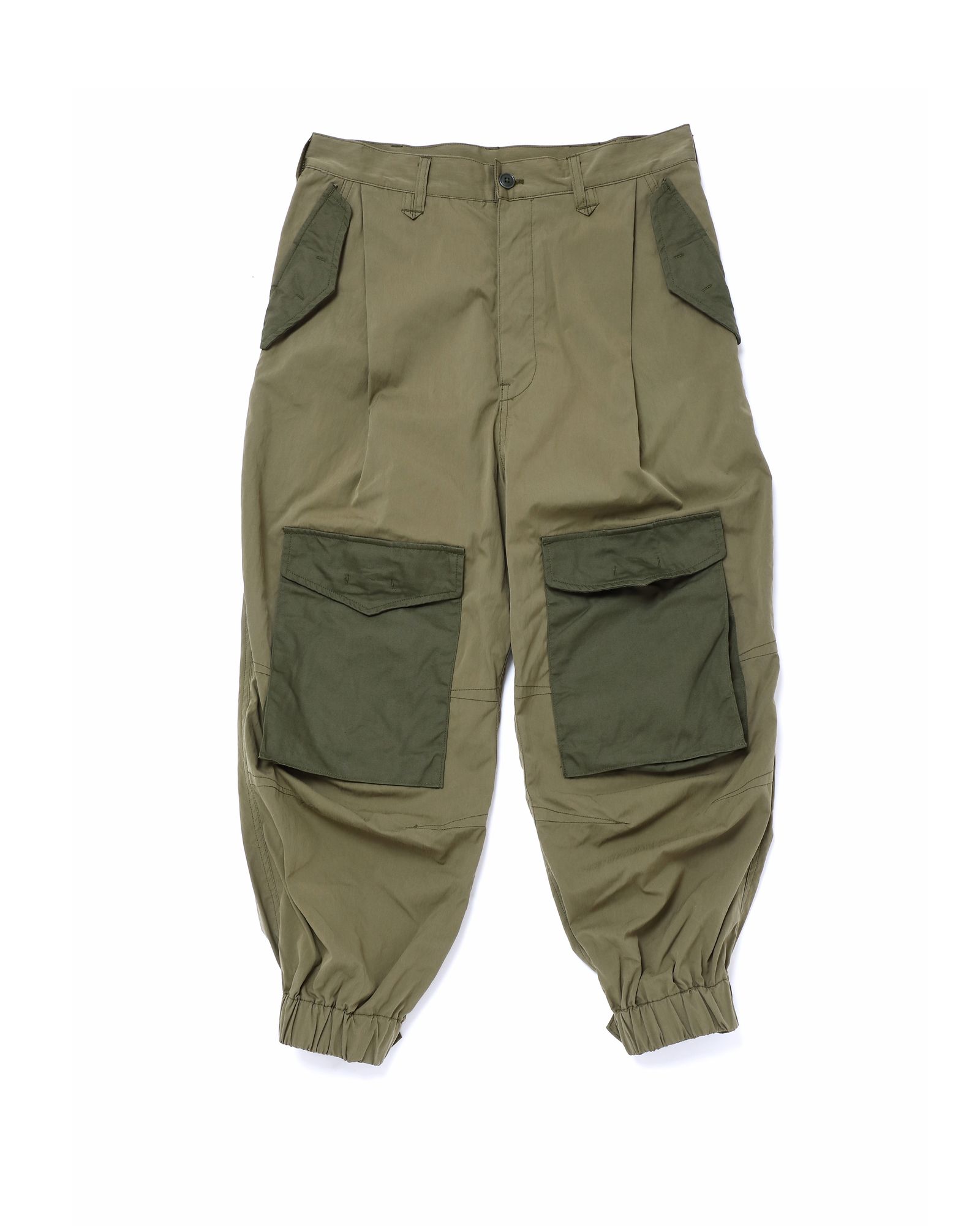 SÏVA - 「予約商品」ONE-PLEATS CARGO TROUSERS # c/KHAKI | HAZE