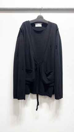 JANIS’S LAYERED KNIT PULLOVER / プルオーバーニット (Black, Yellow)