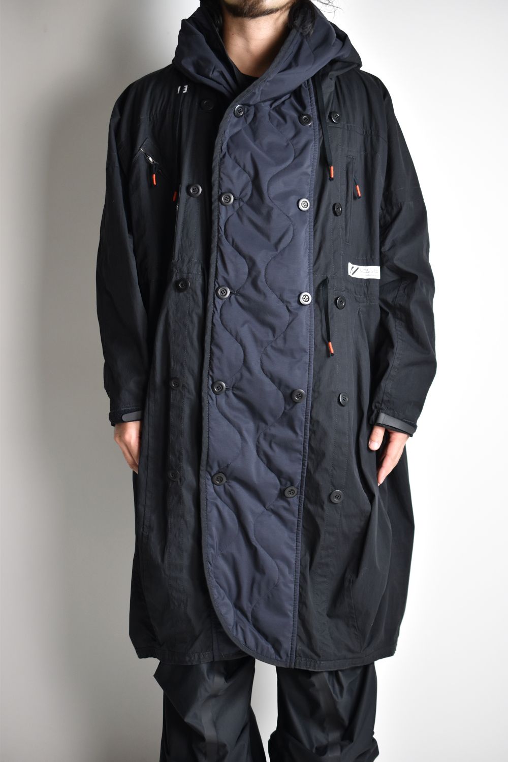 FLIGHT BALLOON WIDE LONG COAT c/#1 BLACK