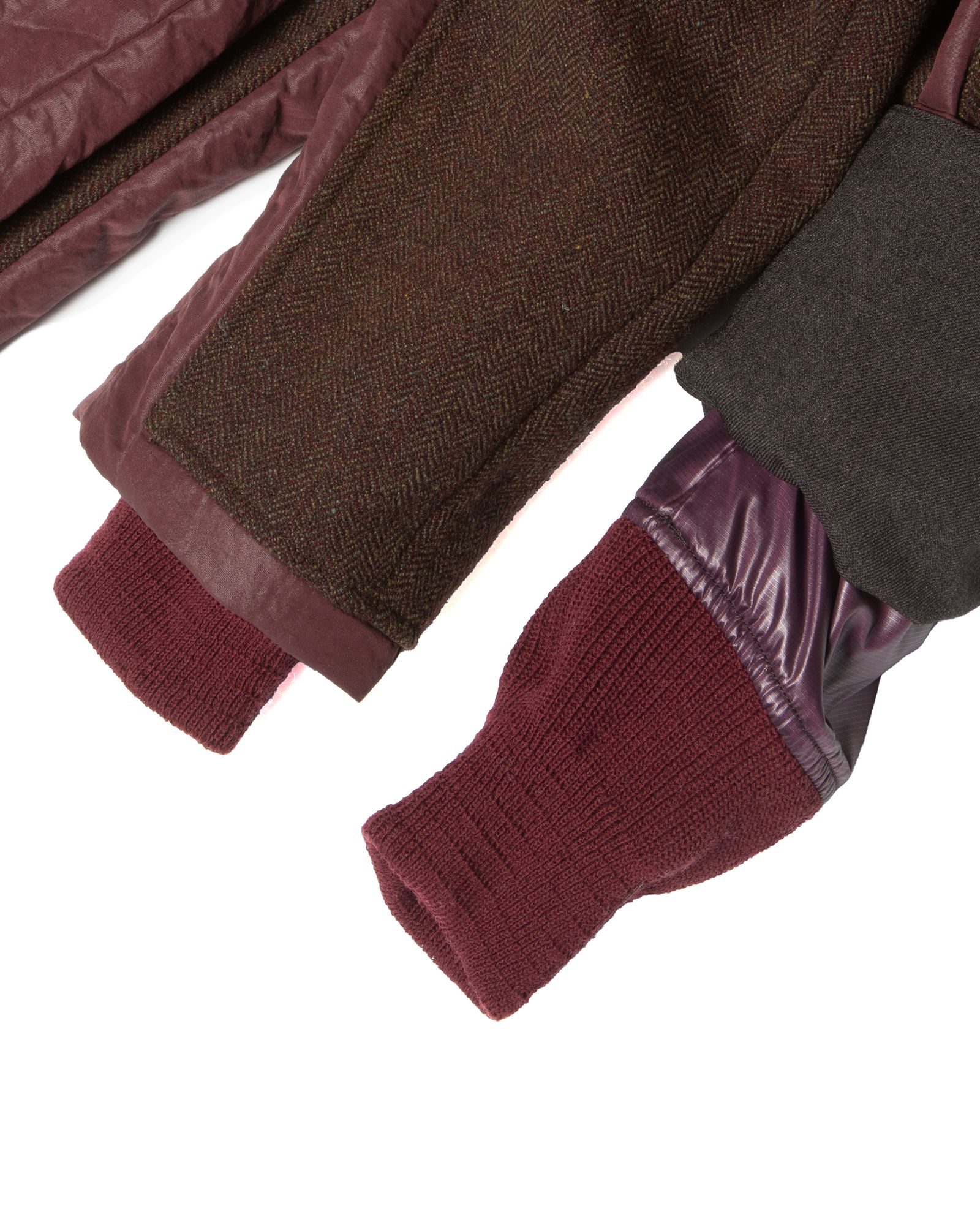 「予約商品」PASTED TWEED DOWN WIDE BLAZER / col: BURGUNDY