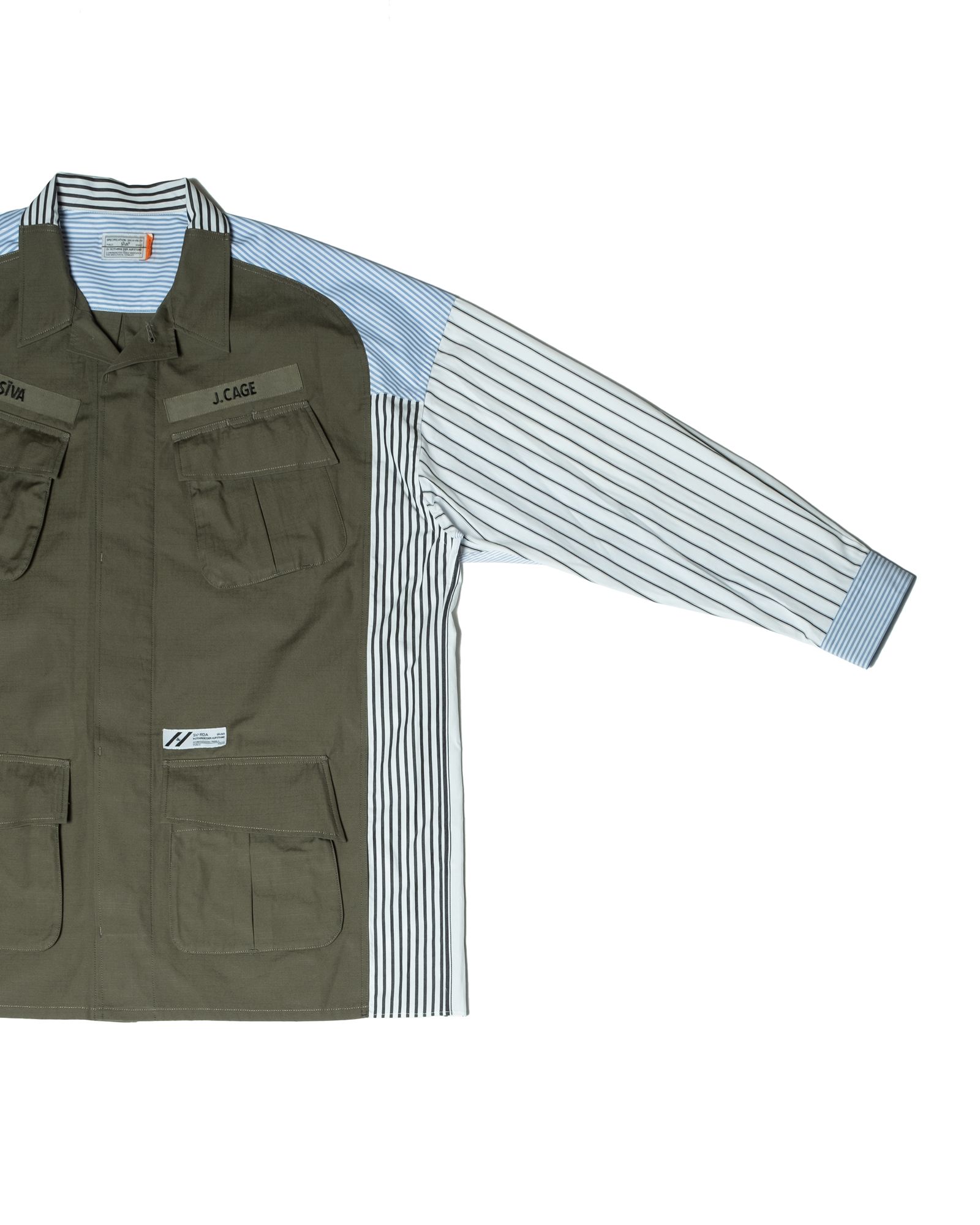 「予約商品」JUNGLE-FATIGUE OVERSIZED STRIPE SHIRTS / col: OD_base