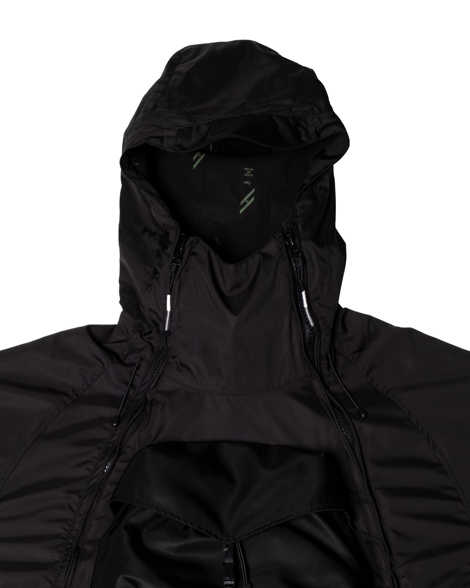 「予約商品」ALICE-PACKS W-ZIPPER WIDE HOODED JACKET / col: BLACK